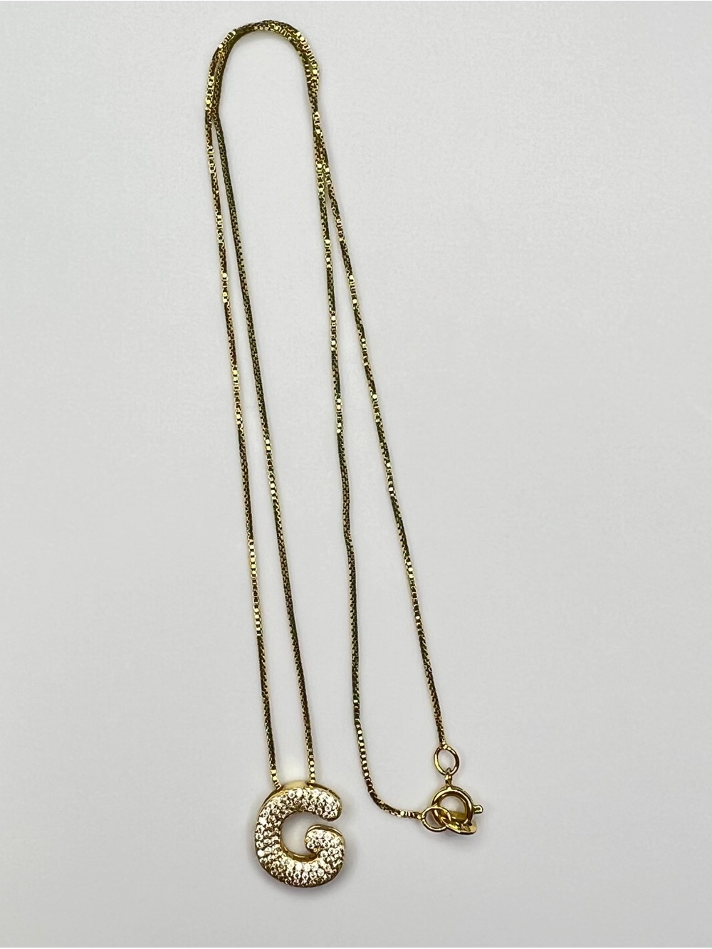 NEW Gold plated necklace with G initial